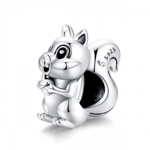 Charm de Ardilla Linda en Plata Estilo Pandora - BSC338