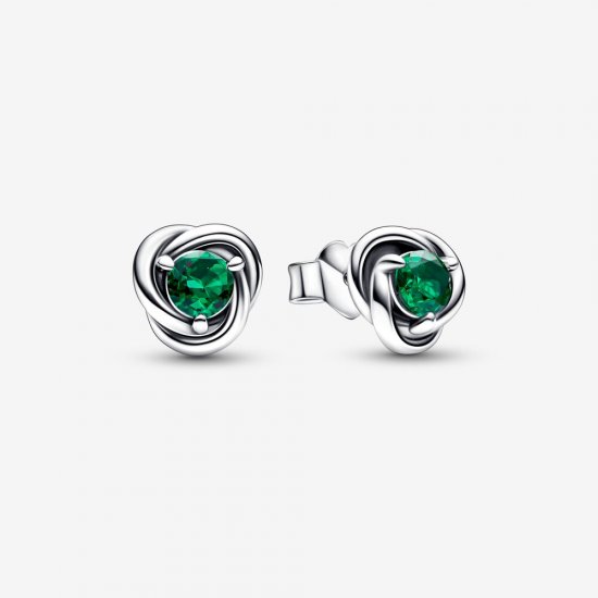 PANDORA Pendientes con forma de círculo de eternidad con piedra natal de mayo - 292334C08 - Haga click en la imagen para cerrar