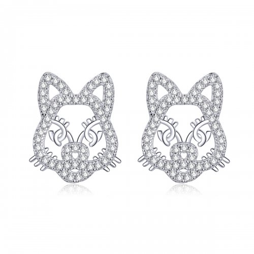 Estilo Pandora Lindos y Adorables Pendientes de Tachuela de Tigre - SCE763