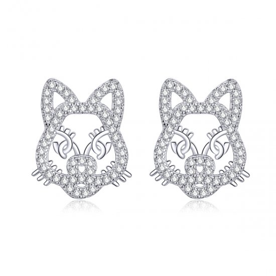 Estilo Pandora Lindos y Adorables Pendientes de Tachuela de Tigre - SCE763 - Haga click en la imagen para cerrar