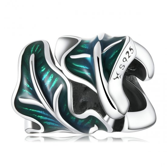 Charm estilo Pandora con hojas verdes - SCC2175 - Haga click en la imagen para cerrar