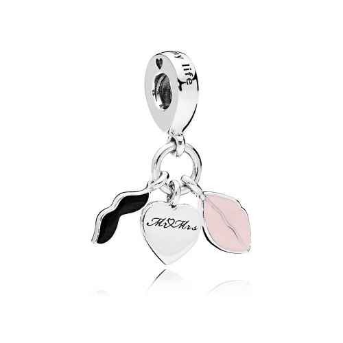 Charm colgante en plata de ley Pareja de Amor - PANDORA