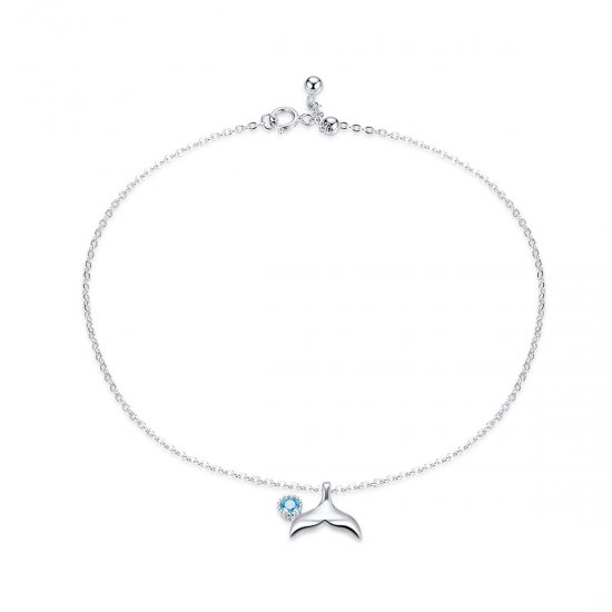 La Pulsera de Tobillo Cola de Sirena de Plata Estilo Pandora - SCT004 - Haga click en la imagen para cerrar