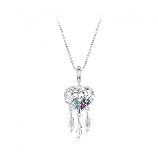 Collar atrapasueños con árbol de la vida del amor estilo PANDORA - SCN519 - Haga click en la imagen para cerrar