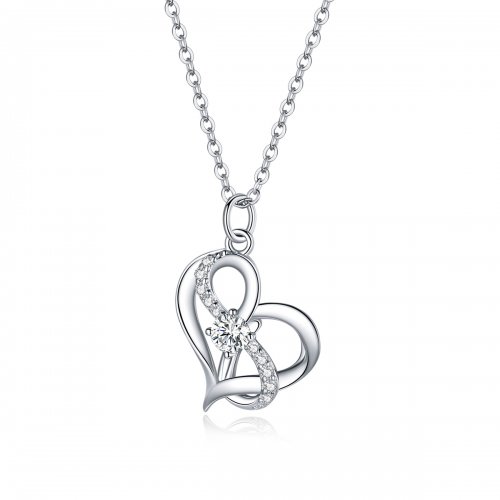 Collar colgante estilo Pandora de plata "Together forever" - SCN442