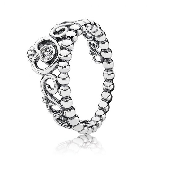 Anillo en plata de ley y circonita cúbica transparente - PANDORA - Haga click en la imagen para cerrar