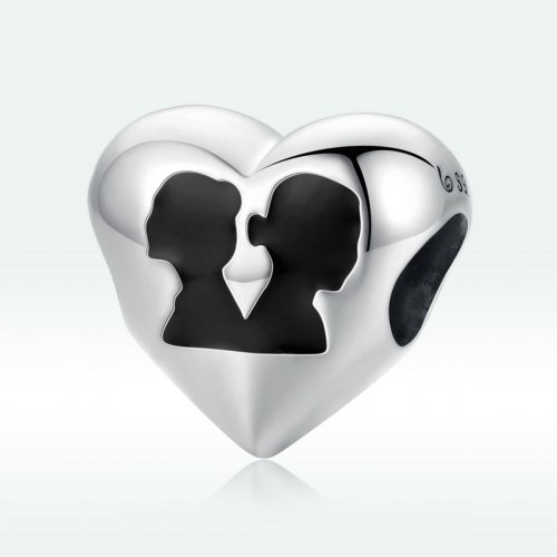 Charm estilo Pandora con silueta de amor - BSC549