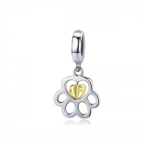 Estilo Pandora Plateado y Chapado en Oro - Colgante de Mascota de la Cura - SCC1251
