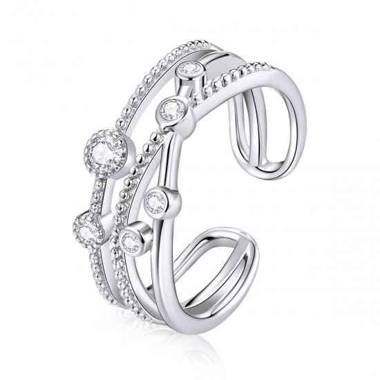 Anillo abierto estilo Pandora Shine Star - BSR162 - Haga click en la imagen para cerrar