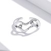 Anillo abierto estilo Pandora con estrellas de la galaxia - SCR710
