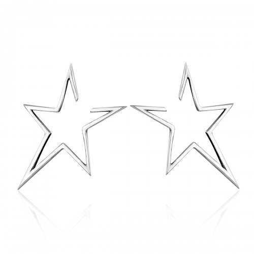 Aretes de estudio de estrella modernos estilo Pandora están hechos de plata - SCE107