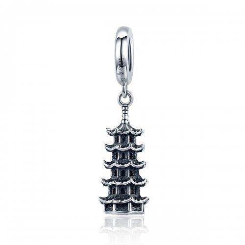 Pendiente colgante estilo Pandora Torre China - SCC1544