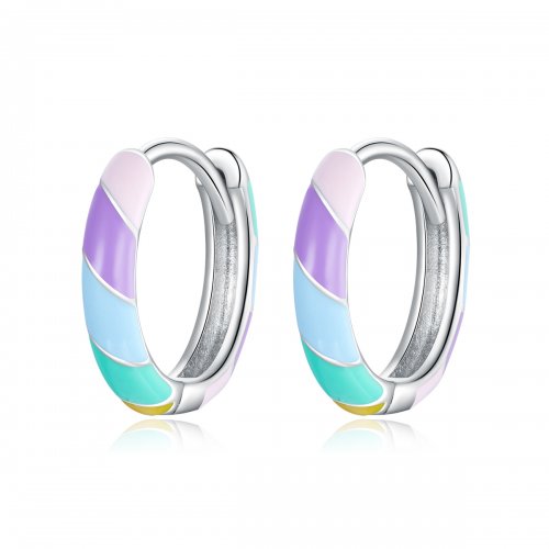 Pendientes de Aro Dazzle de Estilo Pandora en Plata - SCE1085