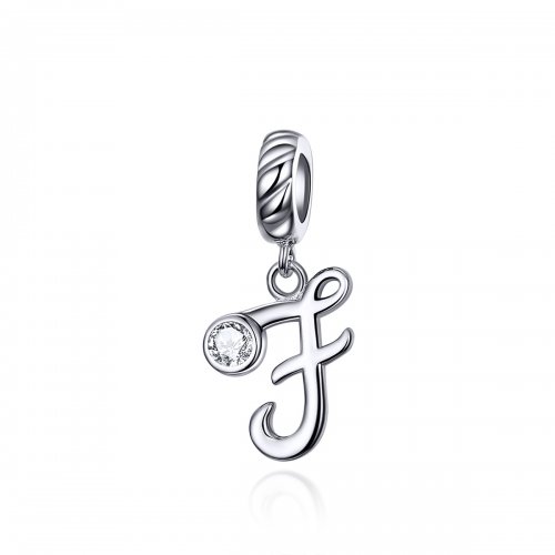Pandora Style Colgante de Plata con Letra F - SCC1183-F