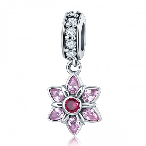 Estilo Pandora Plata El Baile de las Flores Dangle - SCC840