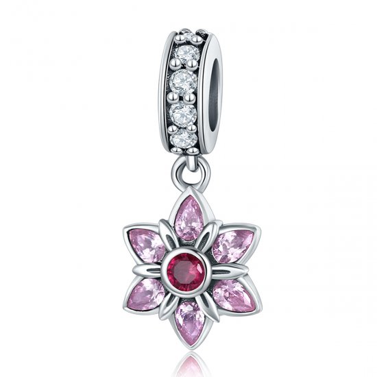 Estilo Pandora Plata El Baile de las Flores Dangle - SCC840 - Haga click en la imagen para cerrar