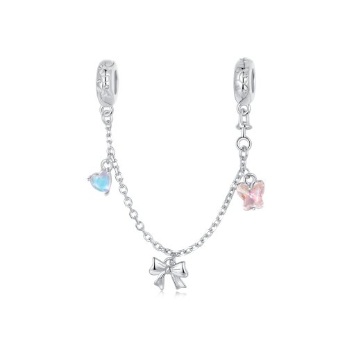 Cadena de seguridad con lazo de ballet estilo PANDORA - SCC2762
