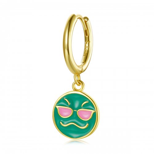 Pandora Style Emoji - Pendientes de Aro Cool - SCE1204-B