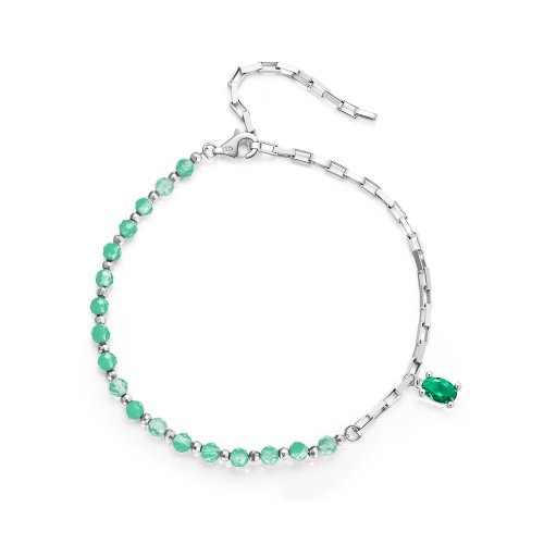 Pulsera estilo Pandora verde - BSB128