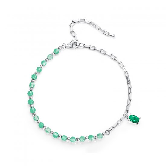 Pulsera estilo Pandora verde - BSB128 - Haga click en la imagen para cerrar