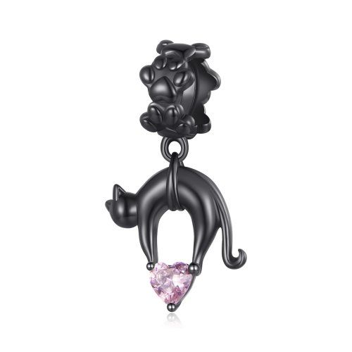 Colgante de gato negro estilo Pandora - SCC2519