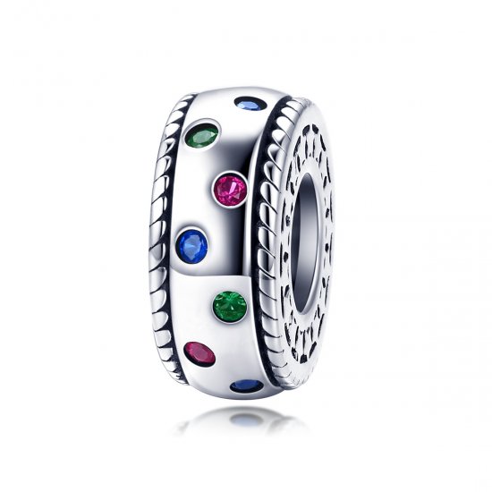 Spacer de estilo Pandora Momento de Primer Encuentro en plata - SCC1005 - Haga click en la imagen para cerrar