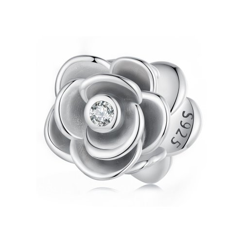 Charm tridimensional con forma de rosa estilo PANDORA - SCC2705