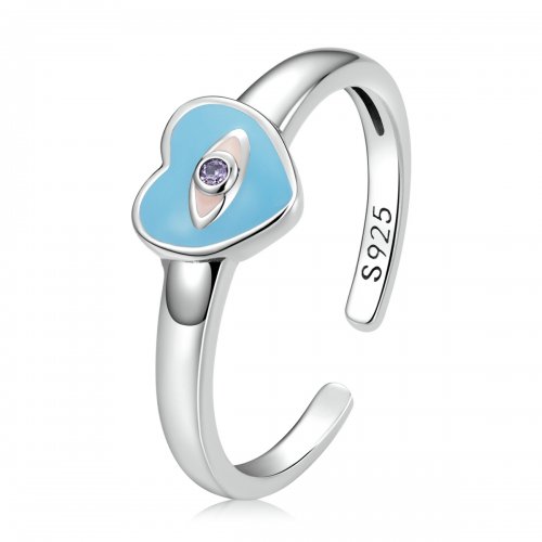 Anillo abierto de ojos de diablo estilo Pandora Love - SCR806