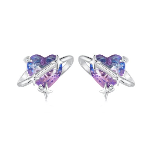 Pendientes de cielo estrellado con degradado estilo PANDORA - SCE1768 Pendientes de cielo estrellado con degradado estilo PANDORA - SCE1768