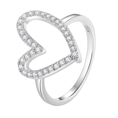 Anillo de corazón estilo Pandora hecho a mano - BSR401