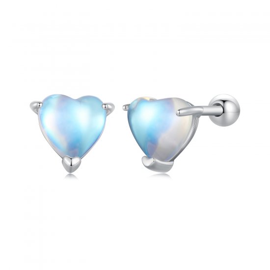Pendientes estilo Pandora con piedra lunar - SCE1629 - Haga click en la imagen para cerrar