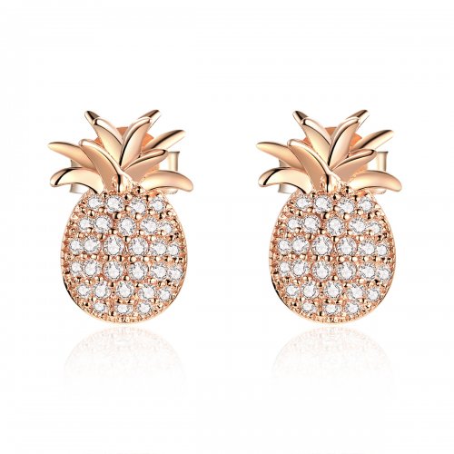 Pendientes de piña estilo Pandora - SCE803