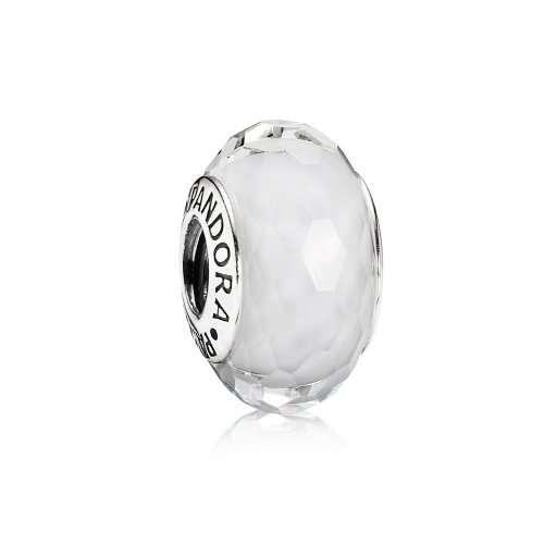 Charm Cristal de Murano Facetado Blanco - PANDORA