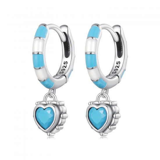 Aretes en forma de corazón estilo Pandora - SCE1594 - Haga click en la imagen para cerrar