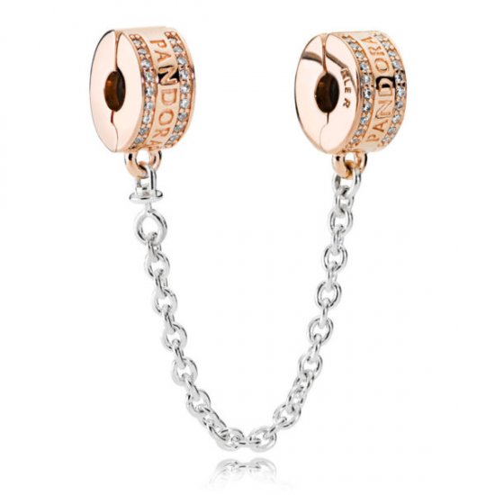 cadena de seguridad oro rosa Logo PANDORA - Haga click en la imagen para cerrar