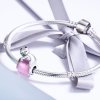 Charm de Gato Durmiente de Plata Estilo Pandora - SCC447