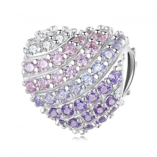Charm de estilo Pandora con corazón degradado - BSC624 - Haga click en la imagen para cerrar