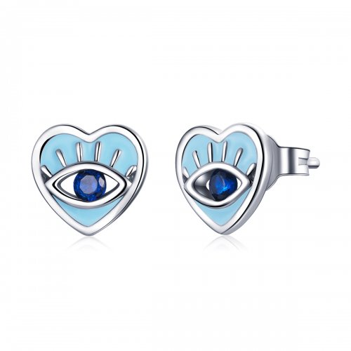 Pendientes de botón estilo Pandora Love Guard - SCE1134