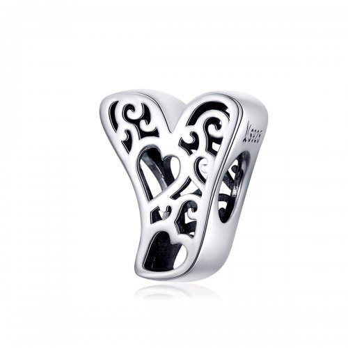Encanto de plata estilo Pandora con letra Y mágica - SCC1229-Y