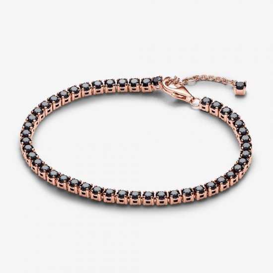 Pulsera Tenis Pandora Negra Brillante - 581469C02 - Haga click en la imagen para cerrar