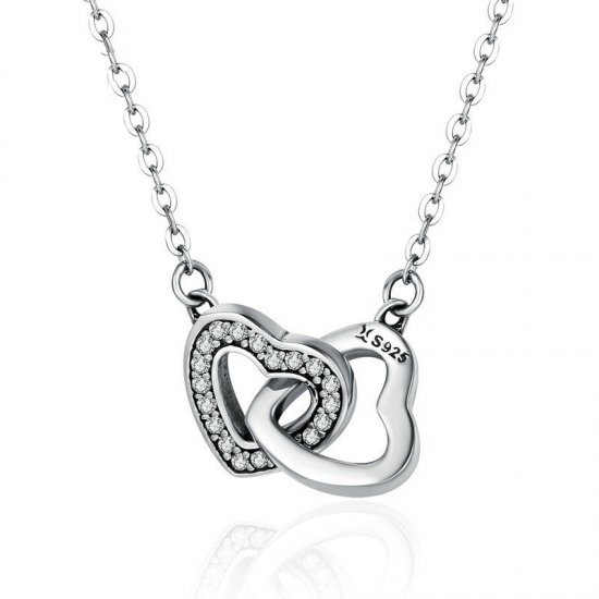 Collar de plata estilo Pandora con corazón y alma - SCN181 - Haga click en la imagen para cerrar