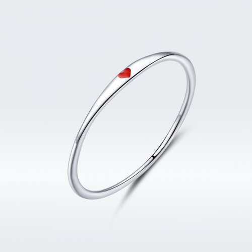 Anillo de Plata de Estilo Pandora con Diseño de Amor Simple - SCR620