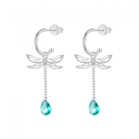 Pendientes con borlas y libélula estilo PANDORA - SCE1699 - Haga click en la imagen para cerrar