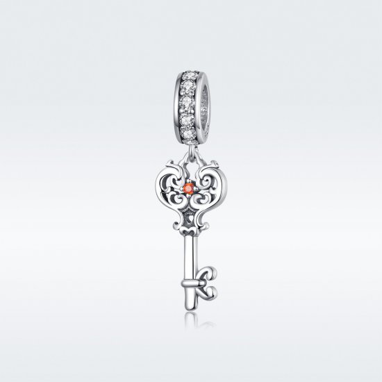 Colgante Heartslock plateado estilo Pandora - BSC092 - Haga click en la imagen para cerrar