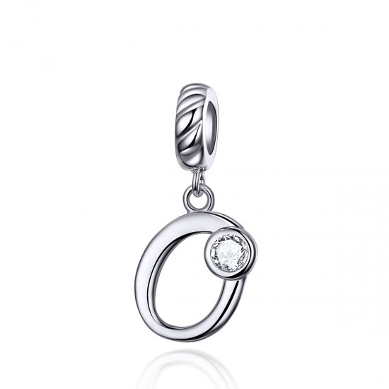 Pendiente colgante estilo Pandora plateado con número 0 - SCC1183-O - Haga click en la imagen para cerrar