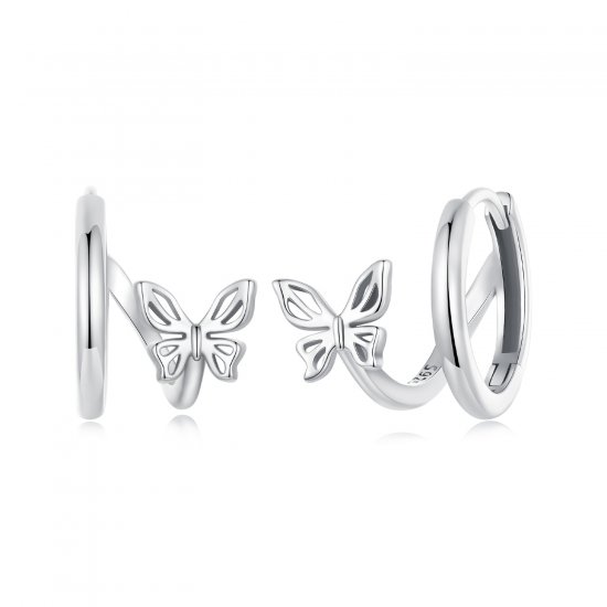 Pendientes mariposa estilo PANDORA - SCE1766 - Haga click en la imagen para cerrar