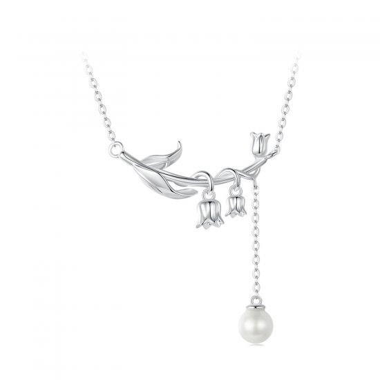 Collar de estilo Pandora Lirio del Valle - BSN357 - Haga click en la imagen para cerrar