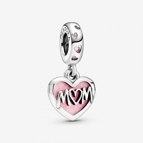 PANDORA Colgante Corazón con Guión de Mamá - 798887C01 - Haga click en la imagen para cerrar