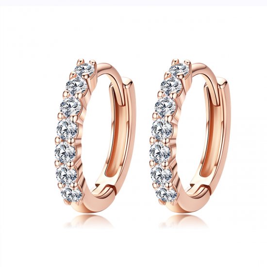 Pendientes de Aro Pandora Style Rose Gold Declaration of Grace - SCE351-C - Haga click en la imagen para cerrar