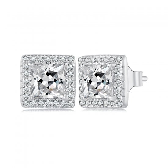Pendientes de Estilo Pandora de Lujo Ligero - BSE895 - Haga click en la imagen para cerrar